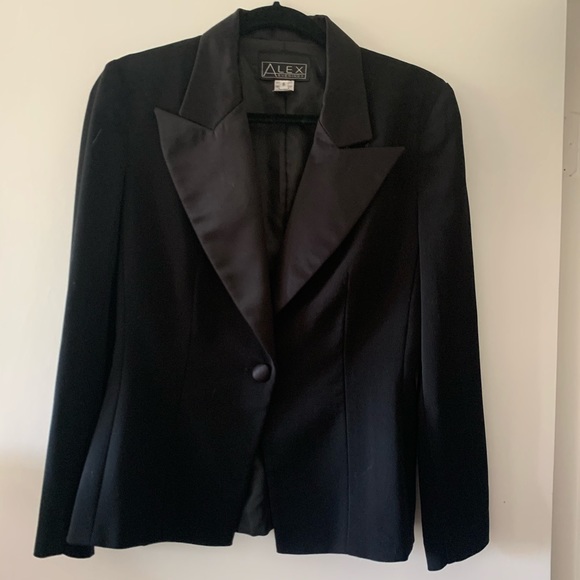 Alex Black satin women’s tuxedo jacket - Picture 1 of 6